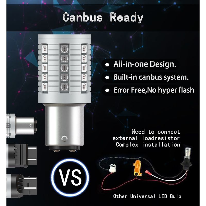 Auto si Moto - Electrice auto - Iluminare si semnalizare - Becuri auto - Set de 2 becuri led Xentech Light 45 SMD 3030 P21w5w rosu 30w - Infinity.ro