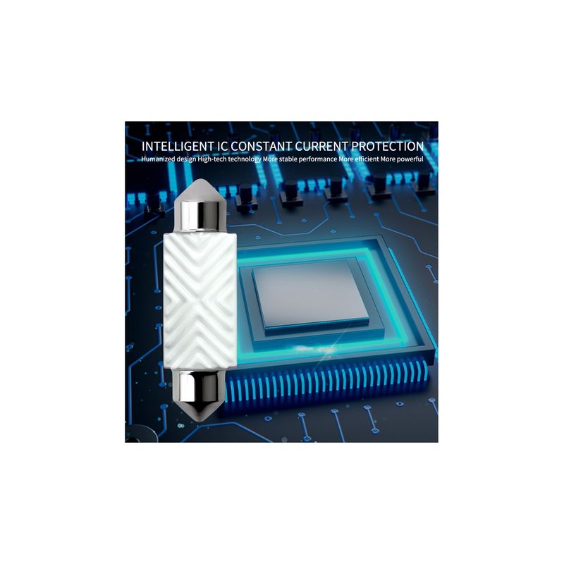 Auto si Moto - Electrice auto - Iluminare si semnalizare - Becuri auto - Set de 2 becuri led Xentech Light Cst 127 C5W ceramic canbus 39mm - Infinity.ro