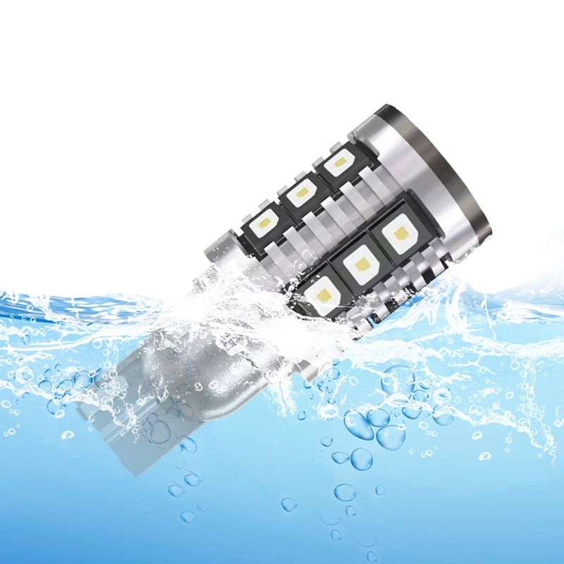 Auto si Moto - Electrice auto - Iluminare si semnalizare - Becuri auto - Set de 2 Becuri led T15 W16W Canbus 16 SMD 3838 Xentech Light portocaliu - Infinity.ro
