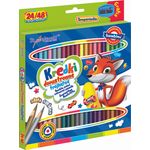 Carti si Birotica - Birotica - Instrumente de scris - Creioane - Bambino creioane triunghiulare cu doua fete, 24/48 culori, ascutitor inclus - Infinity.ro