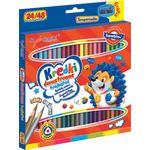 Carti si Birotica - Birotica - Instrumente de scris - Creioane - Bambino creioane triunghiulare cu doua fete, 24/48 culori, ascutitor inclus - Infinity.ro