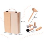 Jucarii, Copii si Bebe - Jucarii si jocuri - Jucarii de rol - Ateliere si bancuri de lucru - Set atelier pentru copii, cutie cu scule din lemn, 21 x 8,5 x 29,5 cm - Infinity.ro
