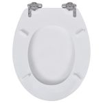 Casa si Gradina - Sanitare - Obiecte sanitare - Vase de toaleta - Capace WC cu inchidere silentioasa, 2 buc, alb, MDF - Infinity.ro