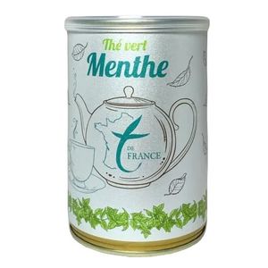 Ceai verde The Vert Menthe gunpowder menta cutie metalica 100g - 50 portii