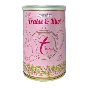 Ceai Infusion Fraise et Kiwi infuzie kiwi si capsuni cutie metalica 100g - 50 portii