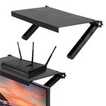 Casa si Gradina - Mobilier - Biblioteci si rafturi - Rafturi - Raft pentru televizoare si monitoare, Springos, reglabil, universal, negru - Infinity.ro