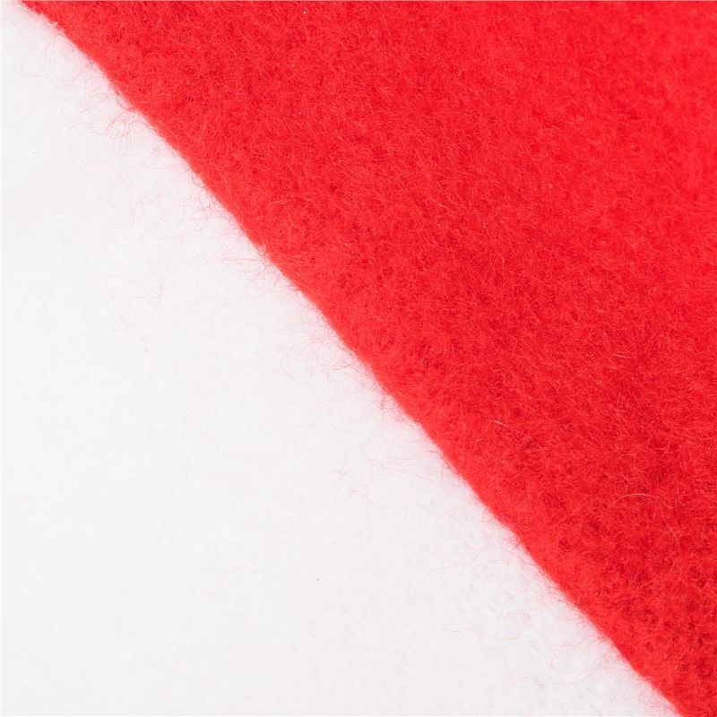 Casa si Gradina - Decoratiuni - Decoratiuni de sezon - Set mini caciulite Mos Craciun pentru sticle sau tacamuri, 10 bucati, stofa, 13 x 6.5 cm, rosu / alb - Infinity.ro