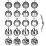 Casa si Gradina - Decoratiuni - Decoratiuni de sezon - Set 20 globuri de Craciun, 6 cm, 5 modele, gri - Infinity.ro
