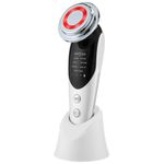 Ingrijire personala si Cosmetice - Aparate & accesorii ingrijire personala - Aparate cosmetice - Aparate intretinere si ingrijire corporala - Aparat premium pentru tratament facial si intinerirea pielii 5 in 1, LED,  Lifting, Anti Rid, vibratii EMS, Microcurent, Masaj facial, Alb - Infinity.ro
