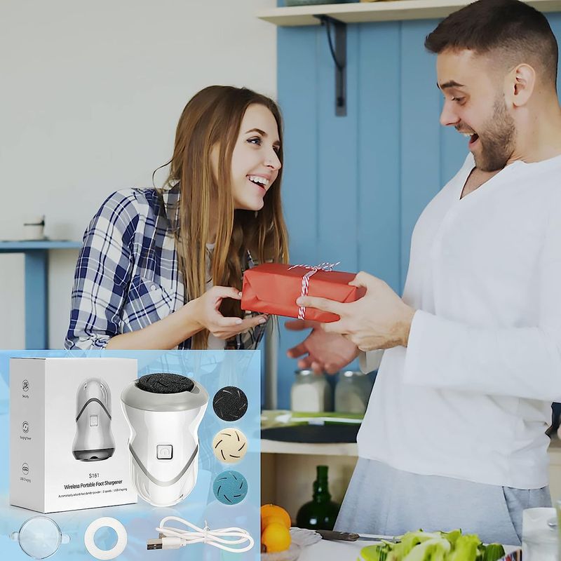 Ingrijire personala si Cosmetice - Aparate & accesorii ingrijire personala - Aparate cosmetice - Aparate intretinere si ingrijire corporala - Pila electrica Trendmark, pentru curatarea calcaielor si talpilor, miscare rotativa,  reincarcabila, 2 viteze, 3 rezerve - Infinity.ro