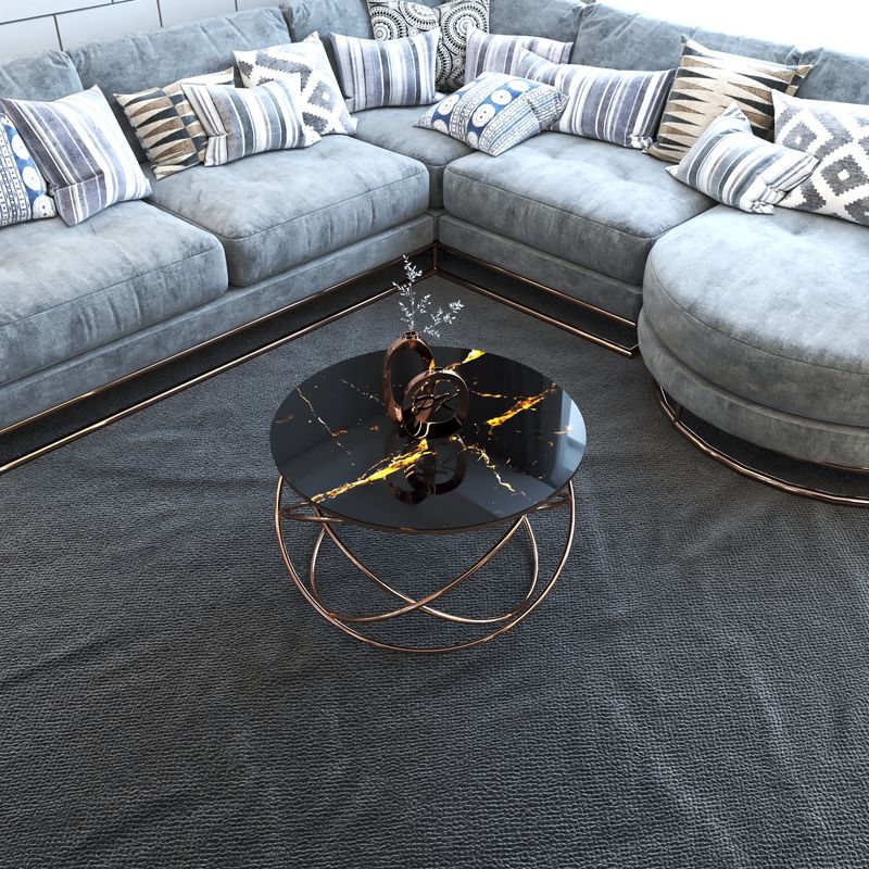 Casa si Gradina - Mobilier - Mese si birouri - Masute de cafea - Masuta cafea galaxy black glass P1371 ArteLemn 75 x 75 x 45 cm - Infinity.ro