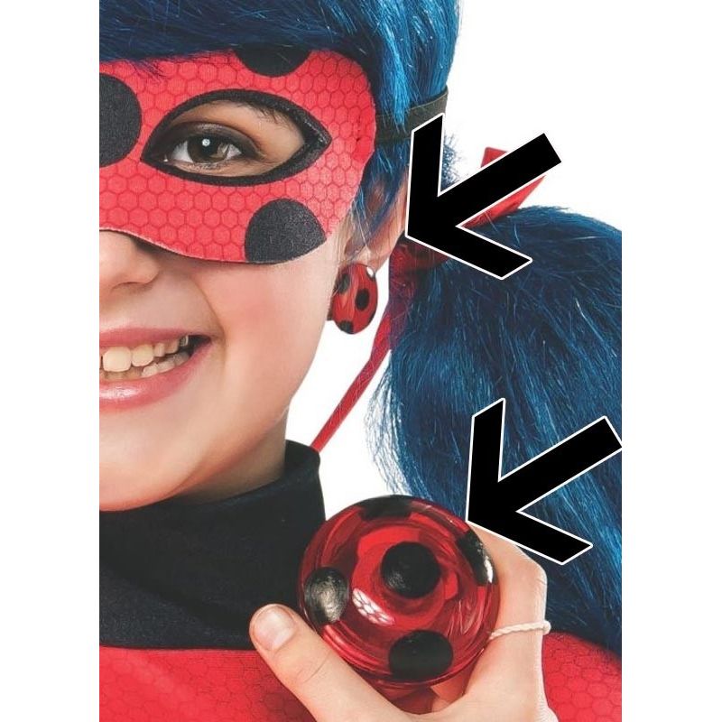 Jucarii, Copii si Bebe - Jucarii si jocuri - Jucarii de rol - Arme de jucarie - Set Buburuza Miraculoasa cu yoyo si cercei pentru fata - Ladybug - Infinity.ro