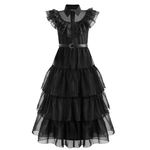 Jucarii, Copii si Bebe - Jucarii si jocuri - Jucarii de rol - Masti si costume copii - Costum bal Cosplay Wednesday pentru fete 8-10 ani 130-140 cm - Infinity.ro