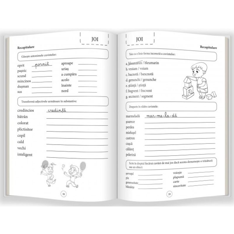 Carti si Birotica - Carti - Manuale si auxiliare scolare - Culegeri auxiliare - Partile de vorbire si de propozitie. Exersez 10 min pe zi - Infinity.ro