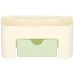 Fashion, accesorii si bijuterii - Femei - Bijuterii femei - Cutii bijuterii - Organizator pentru cosmetice, bijuterii si ceasuri, 6 compartimente si 1 sertar, crem/verde - Infinity.ro