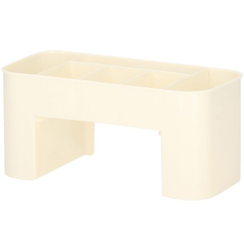Fashion, accesorii si bijuterii - Femei - Bijuterii femei - Cutii bijuterii - Organizator pentru cosmetice, bijuterii si ceasuri, 6 compartimente si 1 sertar, crem/verde - Infinity.ro