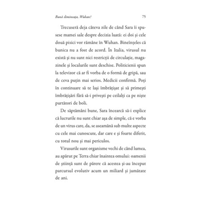 Carti si Birotica - Carti - Carti pentru copii - Basme si povesti - Buna dimineata, Wuhan! - Sara Platto, ed 2022 - Infinity.ro