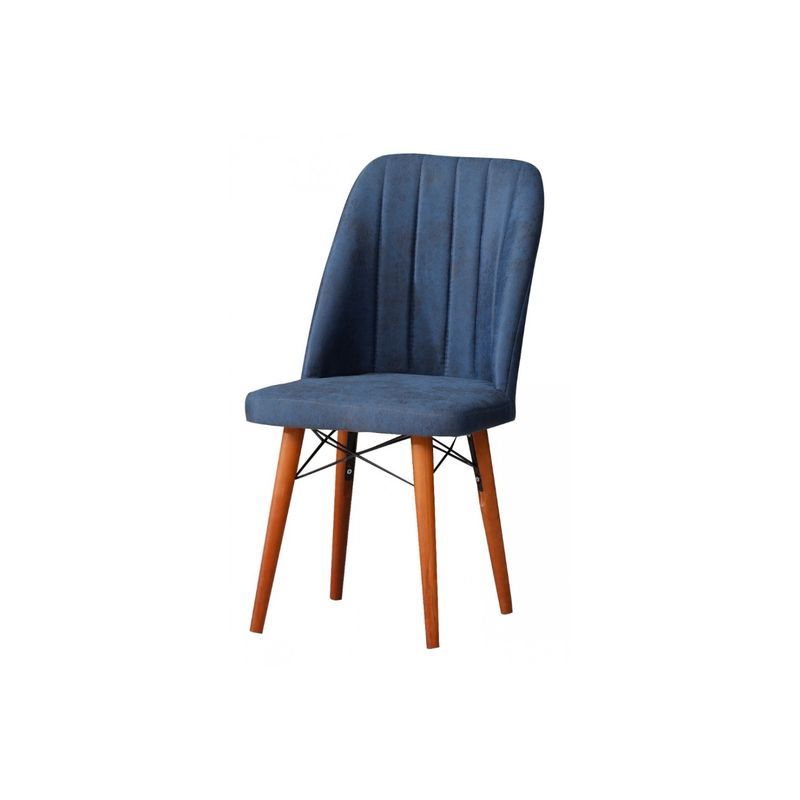 Casa si Gradina - Mobilier - Scaune si fotolii - Scaune - Scaune set 4 golden albastru, picioare lemn, tapitat, stofa, 46 x 52 x 92 cm, ArteLemn - Infinity.ro