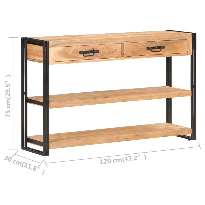 Casa si Gradina - Mobilier - Comode si corpuri - Comode - Servanta, 120 x 30 x 75 cm, lemn masiv de acacia - Infinity.ro