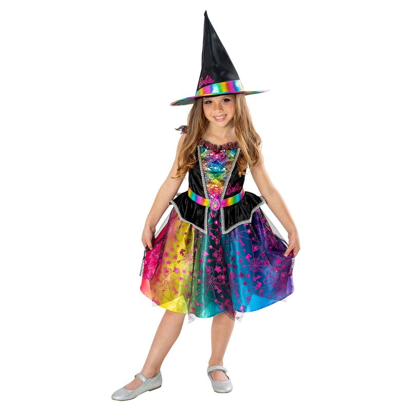 Jucarii, Copii si Bebe - Jucarii si jocuri - Jucarii de rol - Masti si costume copii - Costum Barbie vrajitoare pentru fete 7-8 ani 122-128 cm - Infinity.ro