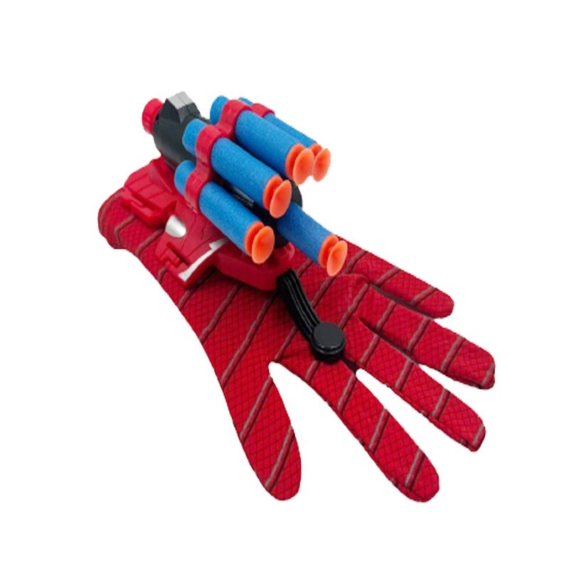 Jucarii, Copii si Bebe - Jucarii si jocuri - Jucarii de rol - Masti si costume copii - Set costum clasic Spiderman si doua lansatoare cu discuri si ventuze burete copii 7-9 ani 120 - 130 cm - Infinity.ro