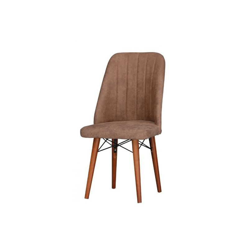Casa si Gradina - Mobilier - Scaune si fotolii - Scaune - Scaune set 4 golden maro, picioare lemn, tapitat, stofa, 46 x 52 x 92 cm, ArteLemn - Infinity.ro