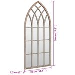 Casa si Gradina - Gradina si terasa - Decoratiuni exterior - Ornamente gradina - Oglinda de gradina, nisipiu, 70 x 30 cm, fier, uz exterior - Infinity.ro