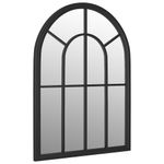 Casa si Gradina - Gradina si terasa - Decoratiuni exterior - Ornamente gradina - Oglinda de gradina, negru, 60 x 45 cm, fier, pentru uz exterior - Infinity.ro
