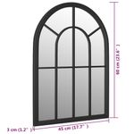 Casa si Gradina - Gradina si terasa - Decoratiuni exterior - Ornamente gradina - Oglinda de gradina, negru, 60 x 45 cm, fier, pentru uz exterior - Infinity.ro