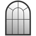 Casa si Gradina - Gradina si terasa - Decoratiuni exterior - Ornamente gradina - Oglinda de gradina, negru, 60 x 45 cm, fier, pentru uz exterior - Infinity.ro