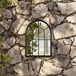 Casa si Gradina - Gradina si terasa - Decoratiuni exterior - Ornamente gradina - Oglinda de gradina, negru, 60 x 45 cm, fier, pentru uz exterior - Infinity.ro