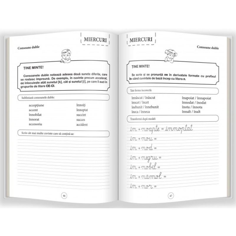 Carti si Birotica - Carti - Manuale si auxiliare scolare - Culegeri auxiliare - Scriere si grupuri de litere. Exersez 10 min pe zi - Infinity.ro