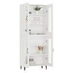 Casa si Gradina - Mobilier - Dulapuri si sifoniere - Dulapuri - Dulap inalt, alb, 69,5 x 34 x 180 cm, lemn compozit - Infinity.ro