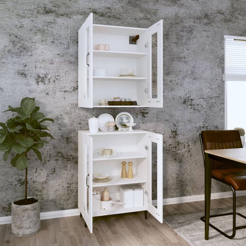 Casa si Gradina - Mobilier - Dulapuri si sifoniere - Dulapuri - Dulap inalt, alb, 69,5 x 34 x 180 cm, lemn compozit - Infinity.ro