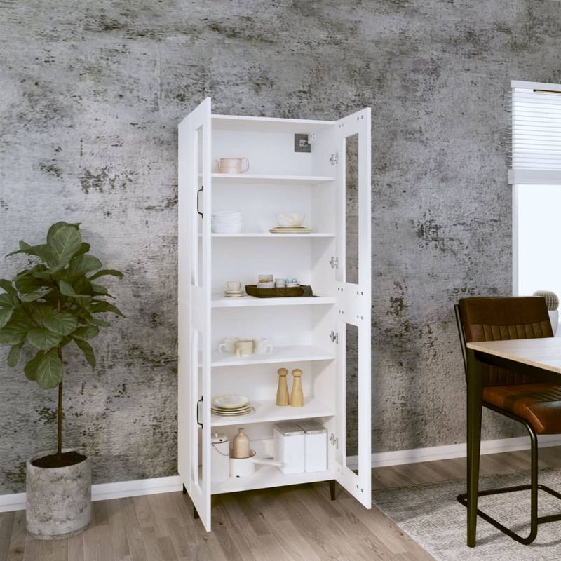 Casa si Gradina - Mobilier - Dulapuri si sifoniere - Dulapuri - Dulap inalt, alb, 69,5 x 34 x 180 cm, lemn compozit - Infinity.ro
