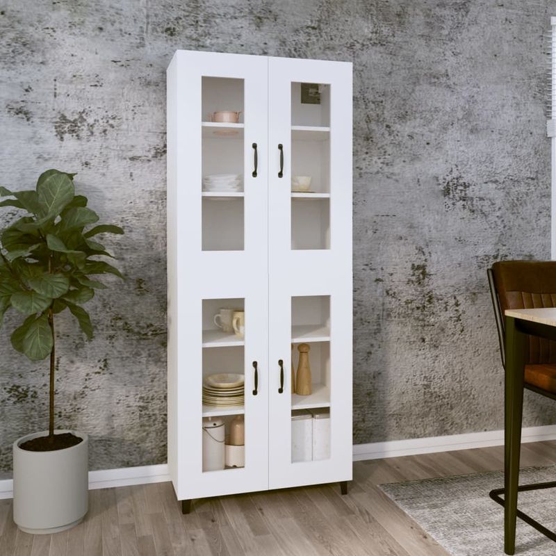 Casa si Gradina - Mobilier - Dulapuri si sifoniere - Dulapuri - Dulap inalt, alb, 69,5 x 34 x 180 cm, lemn compozit - Infinity.ro