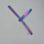 Sport si Outdoor - Camping - Cutite, bricege si accesorii - Cutite si bricege - Cutit fluture Butterfly, Balisong 21.50 cm, fade clasic, fara tais, de antrenament - Infinity.ro