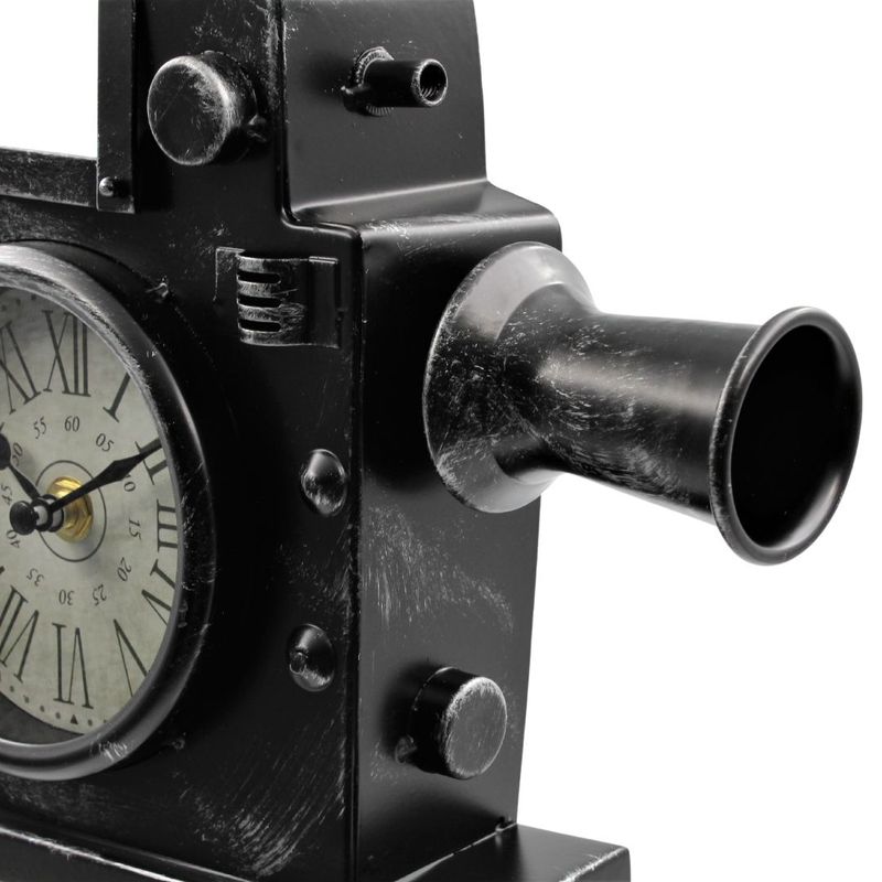 Casa si Gradina - Decoratiuni - Ceasuri - Ceas metalic retro camera video cu trepied - Infinity.ro