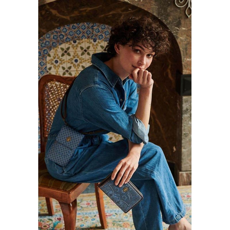 Fashion, accesorii si bijuterii - Femei - Accesorii femei - Portofele femei - Portofel Kyoto Festival Denim Blue 18x11x3cm - Infinity.ro