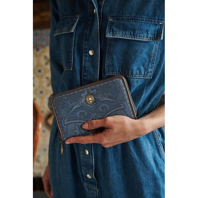 Fashion, accesorii si bijuterii - Femei - Accesorii femei - Portofele femei - Portofel Kyoto Festival Denim Blue 18x11x3cm - Infinity.ro