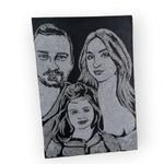 Casa si Gradina - Decoratiuni - Tablouri - Tablou personalizat cu sclipici cu poza ta, de familie, handmade, 100x80 cm, 3 persoane - Infinity.ro
