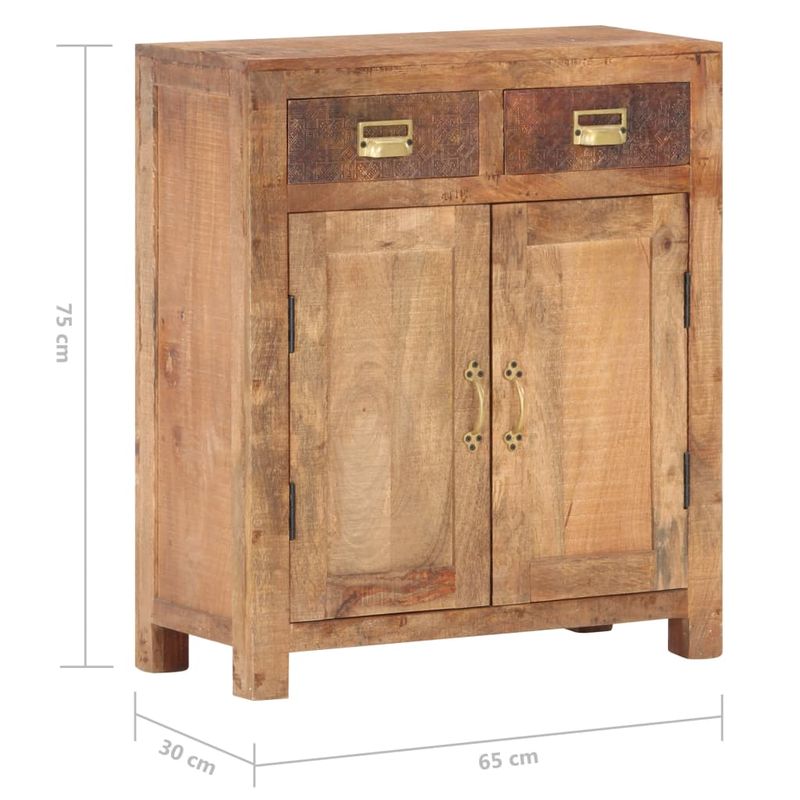 Casa si Gradina - Mobilier - Comode si corpuri - Comode - Servanta, 65 x 30 x 75 cm, lemn masiv de mango nefinisat - Infinity.ro
