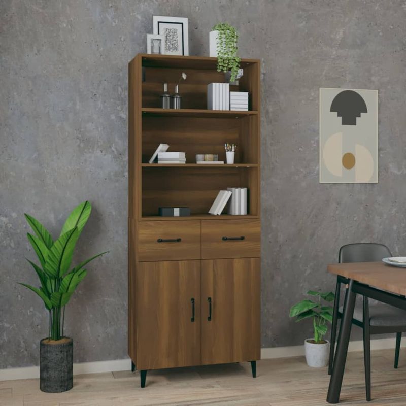 Casa si Gradina - Mobilier - Dulapuri si sifoniere - Dulapuri - Dulap inalt, stejar maro, lemn compozit - Infinity.ro