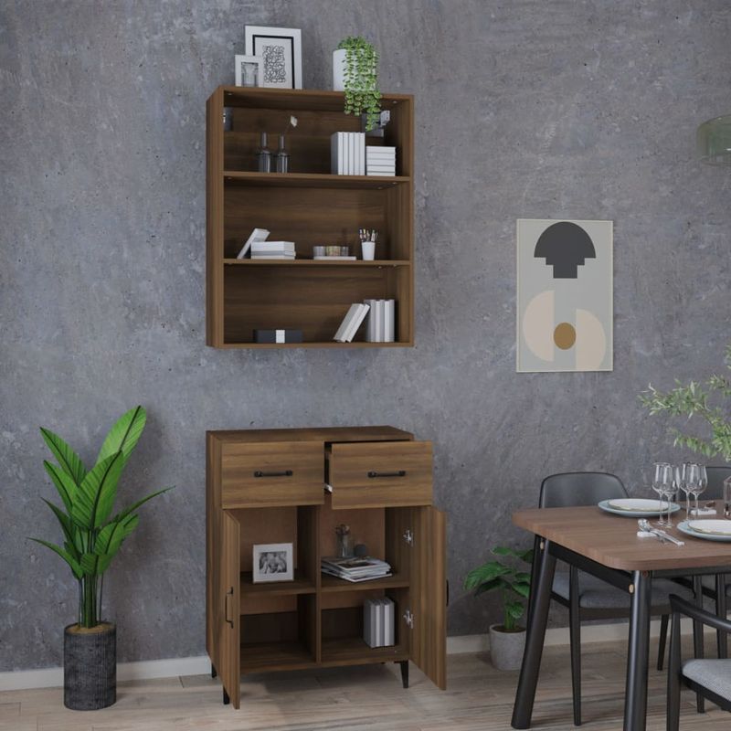 Casa si Gradina - Mobilier - Dulapuri si sifoniere - Dulapuri - Dulap inalt, stejar maro, lemn compozit - Infinity.ro