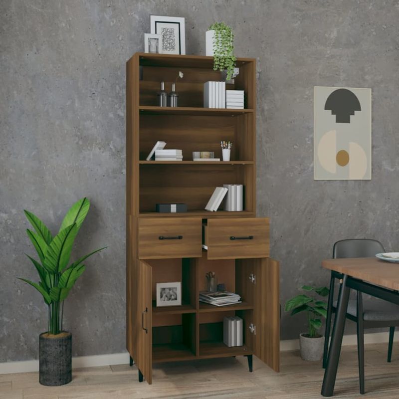 Casa si Gradina - Mobilier - Dulapuri si sifoniere - Dulapuri - Dulap inalt, stejar maro, lemn compozit - Infinity.ro