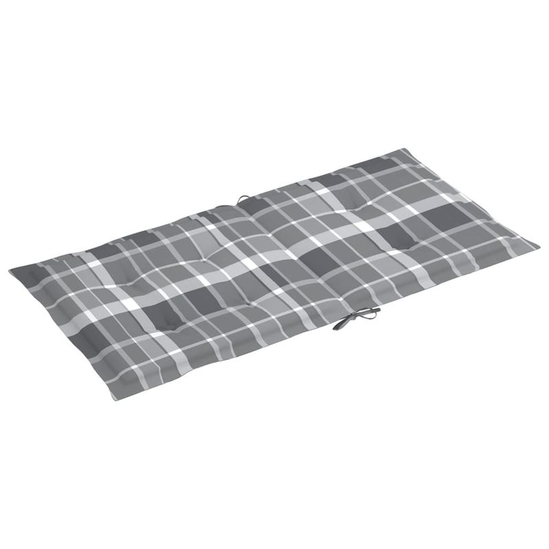 Casa si Gradina - Gradina si terasa - Mobilier exterior - Perne decorative exterior - Perne scaun gradina, 2 buc., gri model carouri, 100x50x3 cm - Infinity.ro