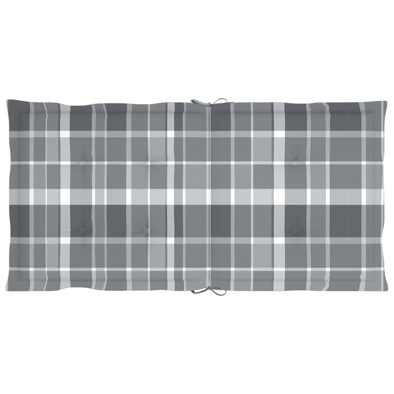 Casa si Gradina - Gradina si terasa - Mobilier exterior - Perne decorative exterior - Perne scaun gradina, 2 buc., gri model carouri, 100x50x3 cm - Infinity.ro