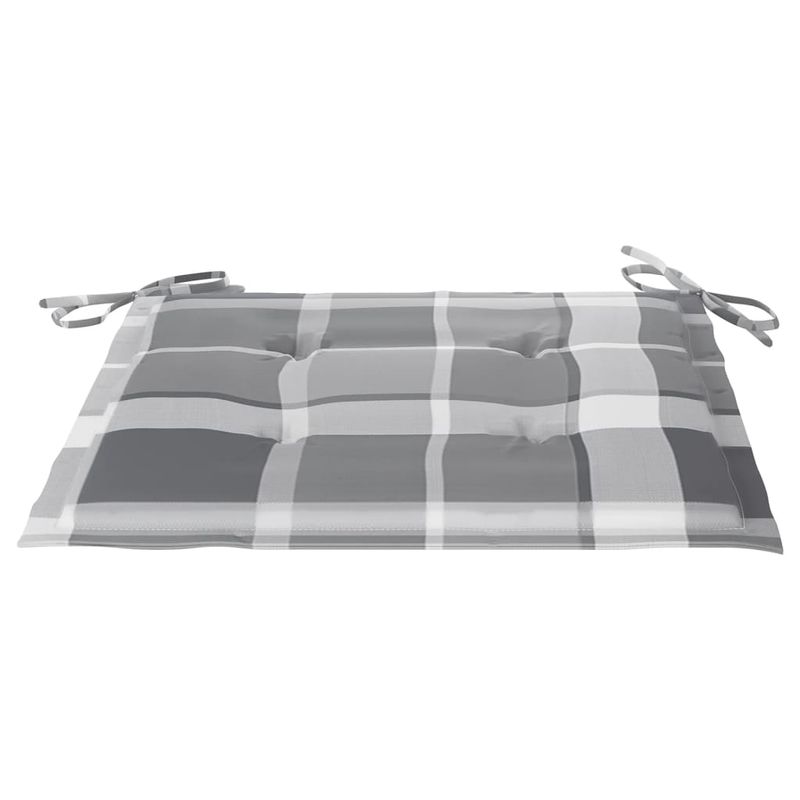 Casa si Gradina - Gradina si terasa - Mobilier exterior - Perne decorative exterior - Perne scaun gradina 2 buc. gri model carouri 50x50x3 cm textil - Infinity.ro