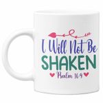 Casa si Gradina - Bucatarie si vesela - Cani si pahare - Cani si cesti - Cana I will not be shaken, Priti Global, Psalmul 16:9, 330 ml - Infinity.ro