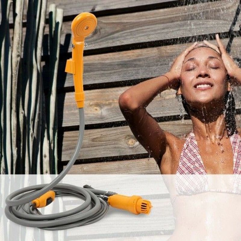 Sport si Outdoor - Camping - Accesorii camping si drumetii - Set dus auto portabil pentru camping, 12 V, cablu 4m - Infinity.ro